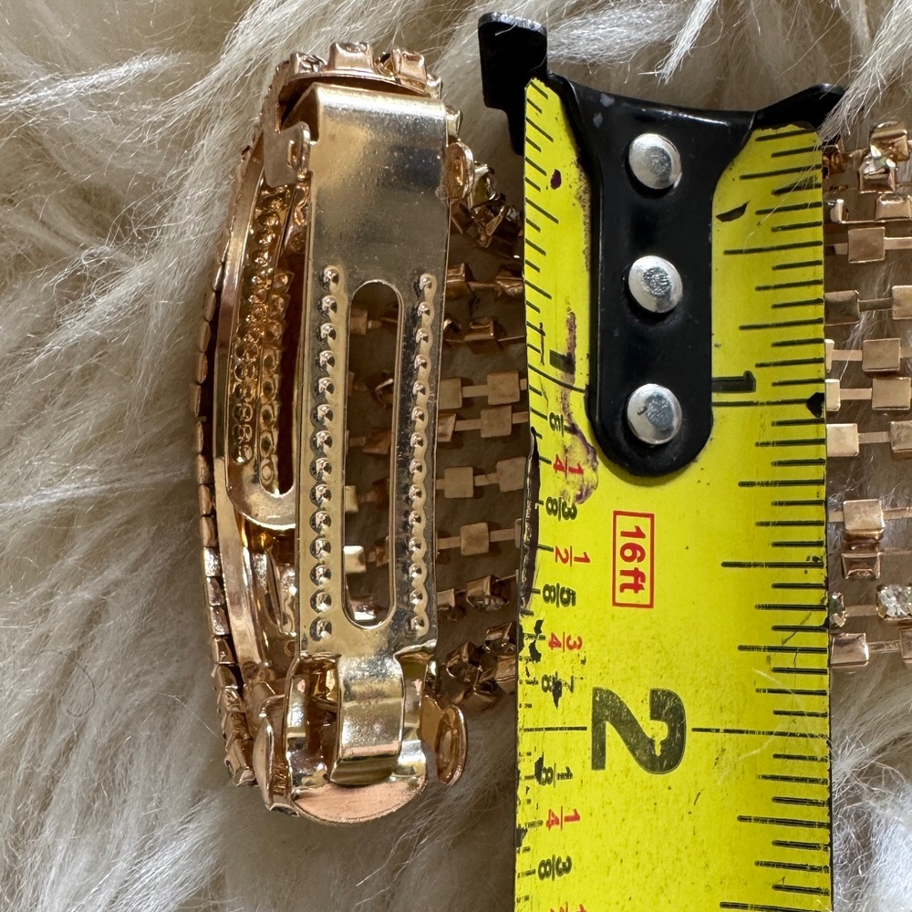 New Rhinestone & Gold Hair Chain Ponytail Accessory - Picture 8 of 8